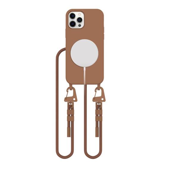 Case IPHONE 12 / 12 PRO Tech-Protect Magnecklace MagSafe Chocolate Brown