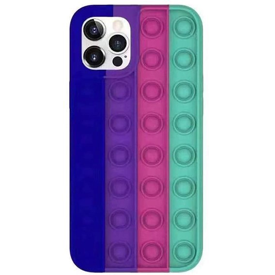 Case IPHONE 12 PRO MAX Flexible Push Bubble Case blue, purple, pink, green