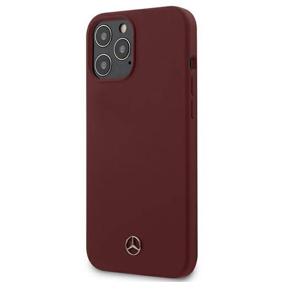 Case IPHONE 12 PRO MAX Mercedes Hardcase Silicone Line (MEHCP12LSILRE) red