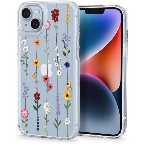 Case IPHONE 14 PLUS Spigen Cyrill Cecile Flower Garden transparent