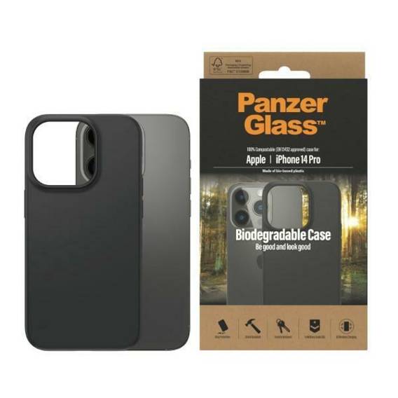 Case IPHONE 14 PRO PanzerGlass Biodegradable Case (0418) black