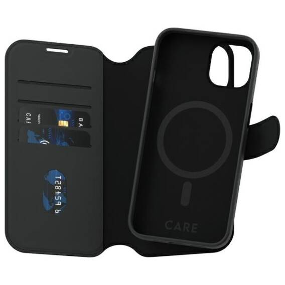 Case IPHONE 15 CARE by PanzerGlass Feature Tango 2in1 Wallet MagSafe 1159 black