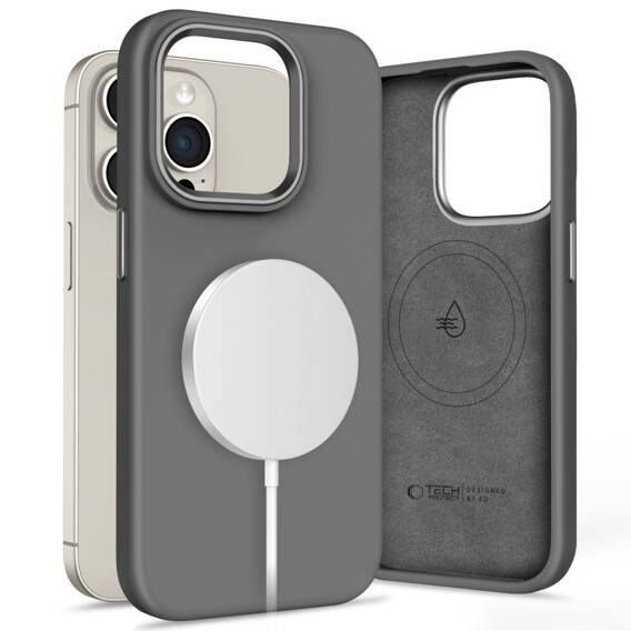 Case IPHONE 15 PRO MAX Tech-Protect Silicone Pure MagSafe gray