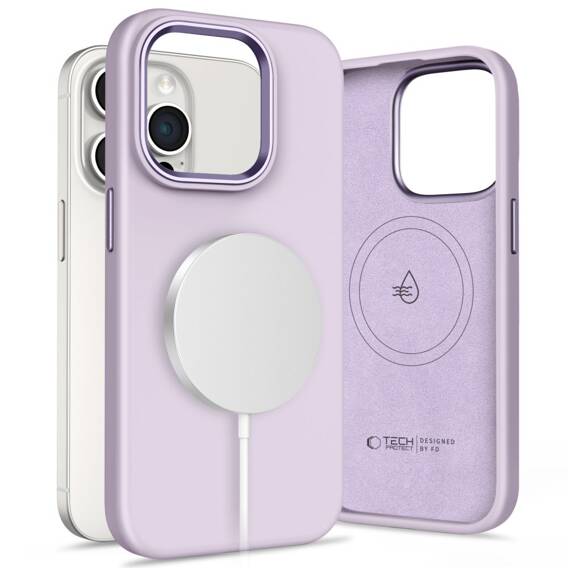 Case IPHONE 15 PRO MAX Tech-Protect Silicone Pure MagSafe purple