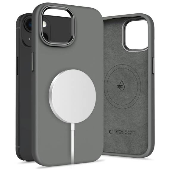 Case IPHONE 15 Tech-Protect Silicone Pure MagSafe gray