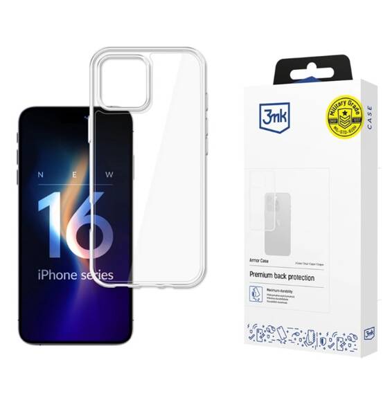 Case IPHONE 16 3MK Armor Case transparent