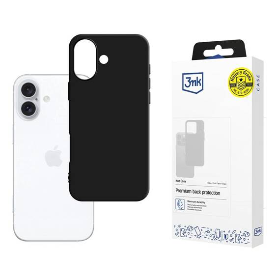 Case IPHONE 16 3MK Matt Case black