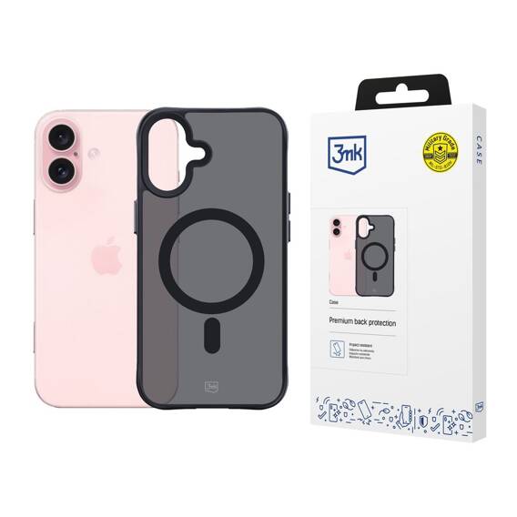 Case IPHONE 16 3mk Smoke MagCase black