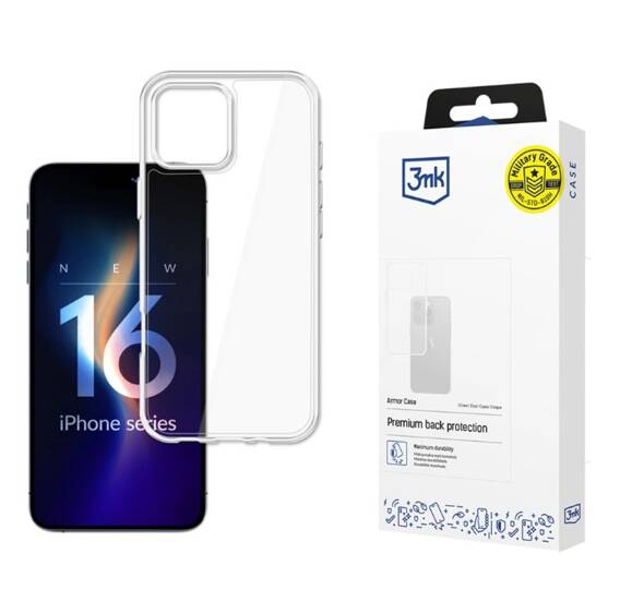 Case IPHONE 16 PLUS 3MK Armor Case transparent