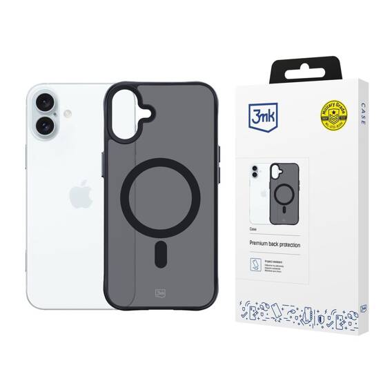 Case IPHONE 16 PLUS 3mk Smoke MagCase black