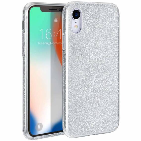 Case IPHONE 16 PLUS Glitter silver