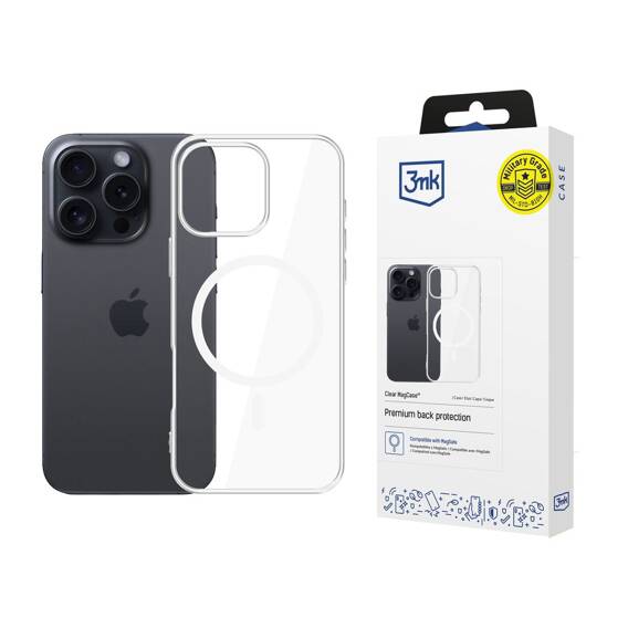 Case IPHONE 16 PRO 3mk Clear Magcase transparent