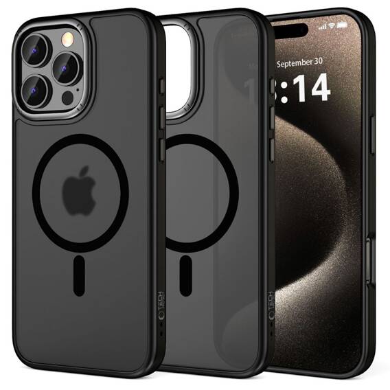 Case IPHONE 16 PRO MAX Tech-Protect MagEdge MagSafe Matte GunMetal black