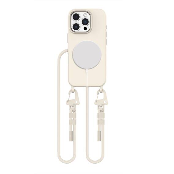 Case IPHONE 16 PRO MAX Tech-Protect Magnecklace MagSafe Latte beige