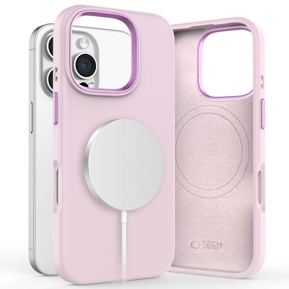 Case IPHONE 16 PRO MAX Tech-Protect Silicone Pure MagSafe Pink Pearl