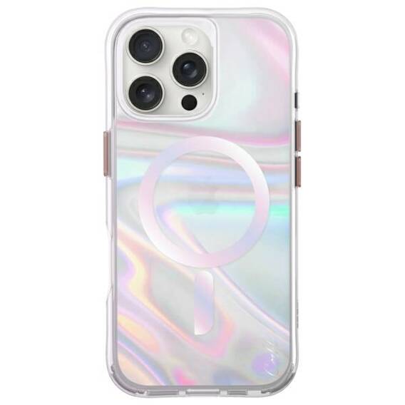 Case IPHONE 16 PRO MAX UNIQ Coehl Savon Magnetic Charging Bubble Prism transparent