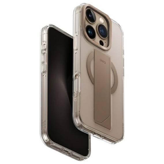 Case IPHONE 16 PRO MAX UNIQ Heldro Max Magclick Charging Taupe gold