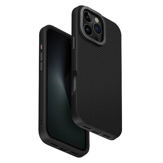 Case IPHONE 16 PRO MAX UNIQ Keva Magclick Charging Carbon black