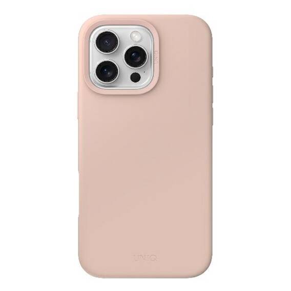 Case IPHONE 16 PRO MAX UNIQ Lino Hue Magclick Charging Blush pink