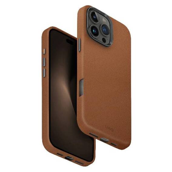 Case IPHONE 16 PRO MAX UNIQ Lyden Magclick Charging Caramel brown