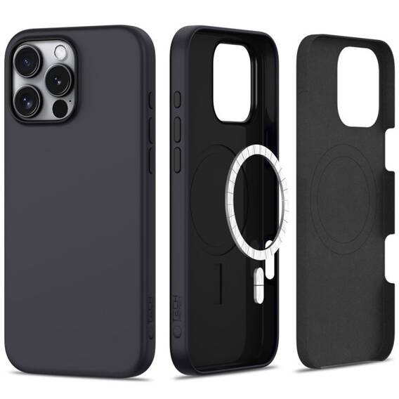 Case IPHONE 16 PRO Tech-Protect Silicone MagSafe Matte black