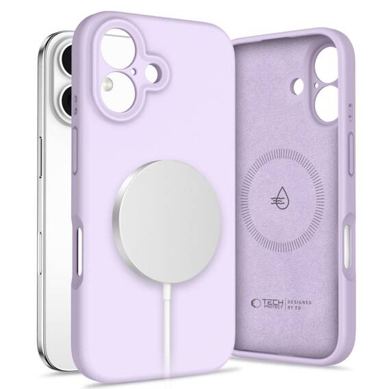 Case IPHONE 16 Tech-Protect Liquid Silicone MagSafe purple