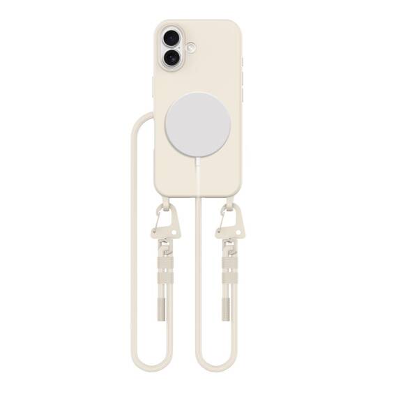 Case IPHONE 16 Tech-Protect Magnecklace MagSafe Latte creamy