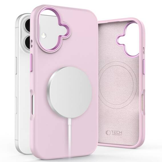 Case IPHONE 16 Tech-Protect Silicone Pure MagSafe Pink Pearl