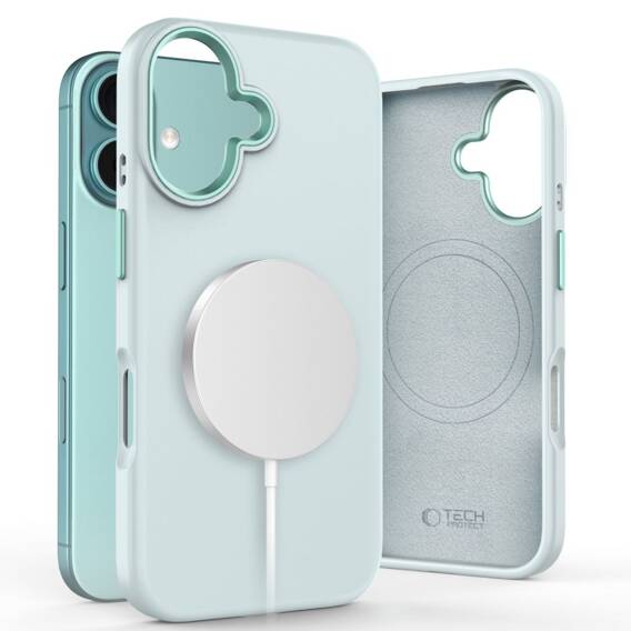 Case IPHONE 16 Tech-Protect Silicone Pure MagSafe Sky Blue