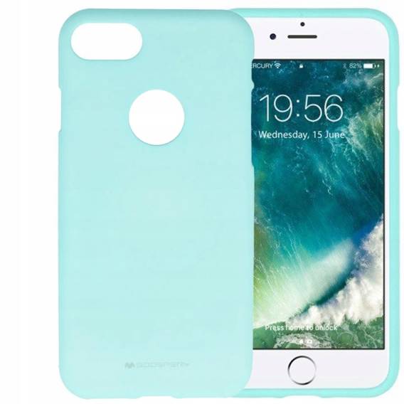 Case IPHONE 7 Matte Silicone Mercury Soft Jelly with a cut -out mint