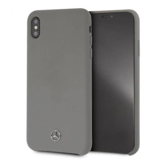 Case IPHONE XS MAX Mercedes Hard Case Silicon (MEHCI65SILGR) gray