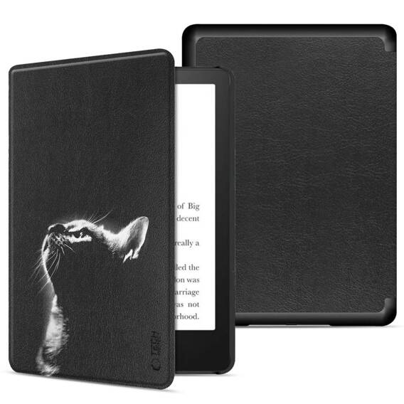 Case KINDLE 11 / 12 / 2022-2024 Tech-Protect SmartCase Black Cat