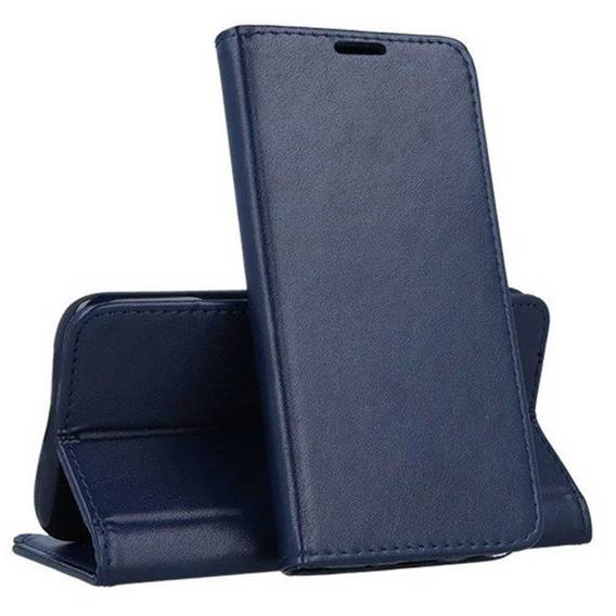 Case MOTOROLA MOTO E13 Wallet with a Flap Leatherette Holster Magnet Book navy blue
