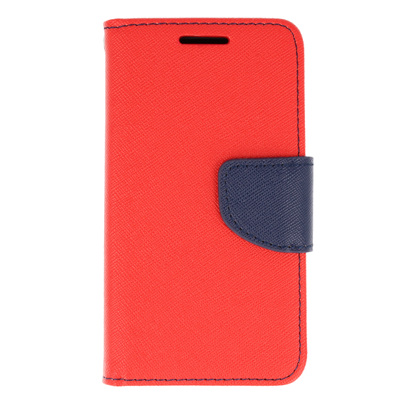 Case MOTOROLA MOTO E20 / E30 / E40 Fancy Case Wallet with a Flap red-navy blue