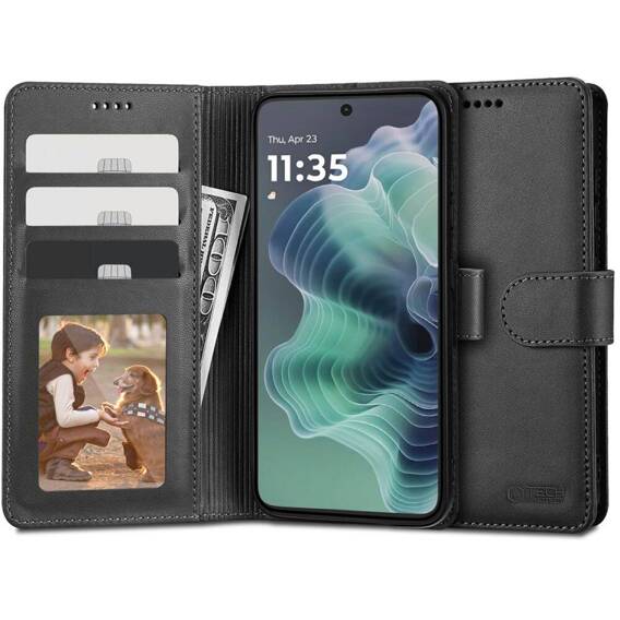 Case MOTOROLA MOTO G35 5G Tech-Protect Wallet black