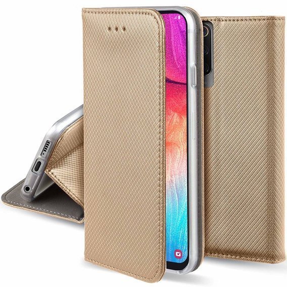 Case NOKIA 2.4 wallet with a flip Flip Magnet gold