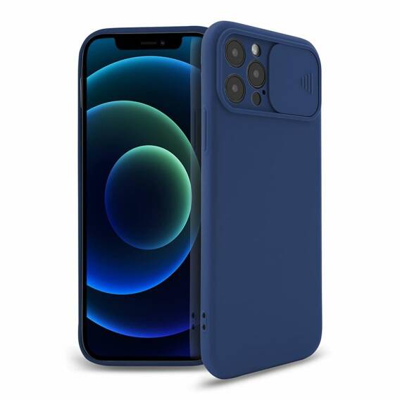 Case SAMSUNG GALAXY A12 Silicone with Camera Cover Nexeri Silicone Lens dark blue