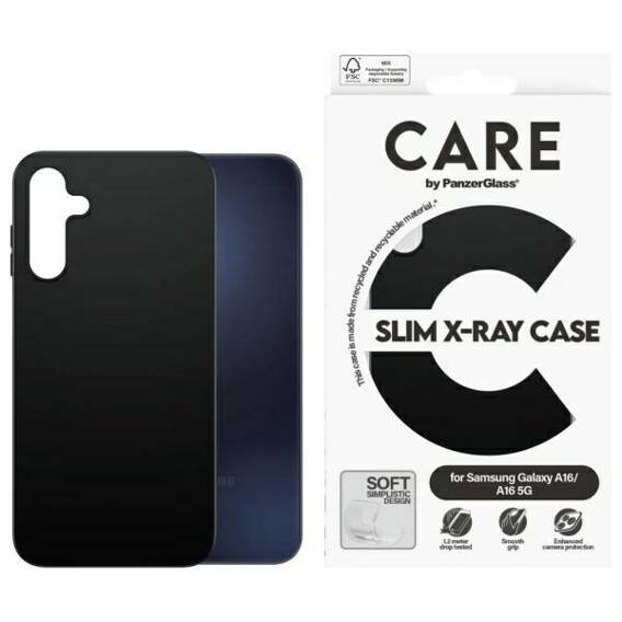 Case SAMSUNG GALAXY A16 CARE by PanzerGlass Fashion Case 3803 black