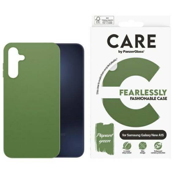 Case SAMSUNG GALAXY A16 CARE by PanzerGlass Fashion Case 3805 green