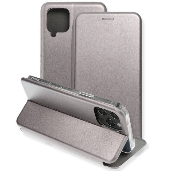 Case SAMSUNG GALAXY A34 5G Leatherette Wallet Flip Elegance Magnetic gray