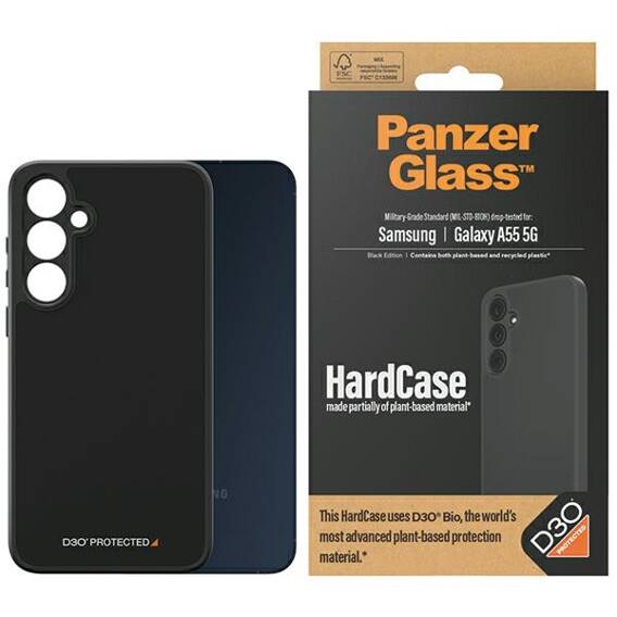 Case SAMSUNG GALAXY A55 5G PanzerGlass HardCase 3xMilitary Grade (0473) black