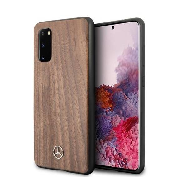 Case SAMSUNG GALAXY S20 Mercedes Hard Case Wood Line Walnut (MEHCS62VWOLB) brown