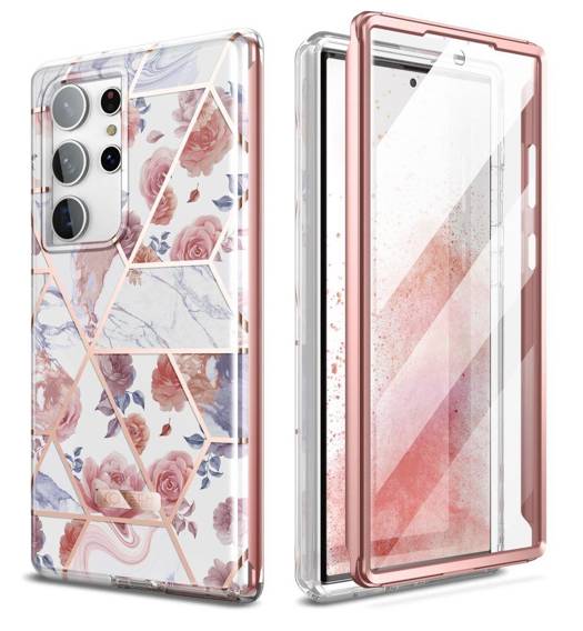 Case SAMSUNG GALAXY S23 ULTRA Tech-Protect Velar Marble pink