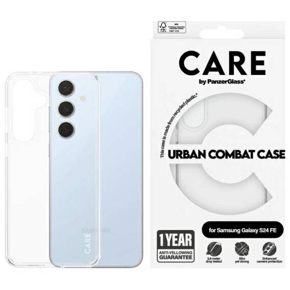 Case SAMSUNG GALAXY S24 FE CARE by PanzerGlass Urban Combat Case MagSafe 1466 transparent