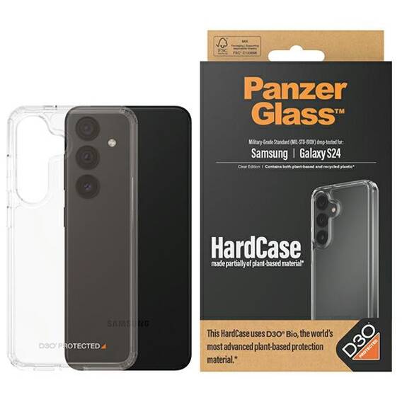 Case SAMSUNG GALAXY S24 PanzerGlass HardCase 3x Military Grade 1210 transparent