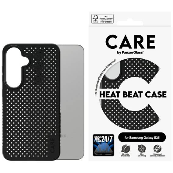 Case SAMSUNG GALAXY S25 CARE by PanzerGlass Feature Heat Beat