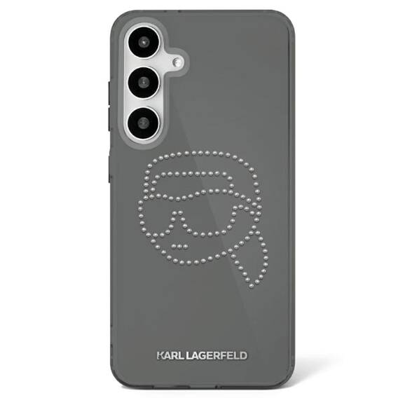 Case SAMSUNG GALAXY S25 Karl Lagerfeld Rhinestones Karl Head Logo black