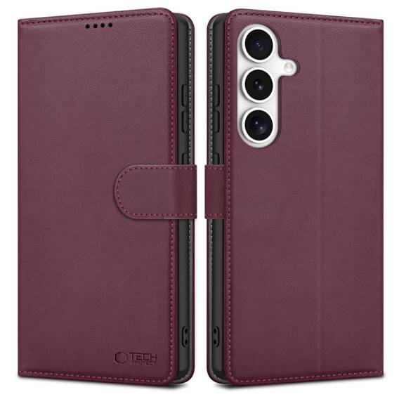 Case SAMSUNG GALAXY S25 Tech-Protect Wallet Mulberry