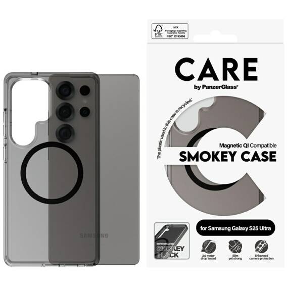 Case SAMSUNG GALAXY S25 ULTRA CARE by PanzerGlass Flagship Urban Combat QI black