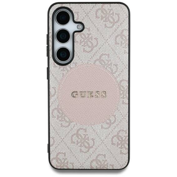 Case SAMSUNG GALAXY S25 ULTRA Guess 4G Round Patch Classic Logo MagSafe pink